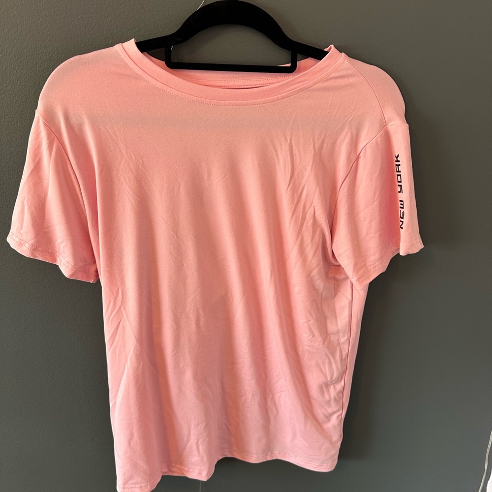 SHEIN Pink Top with Black Detail